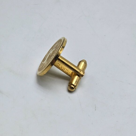 Vintage Dante Gold Tone Capricorn Zodiac Horoscope Cufflinks - Picture 4 of 5